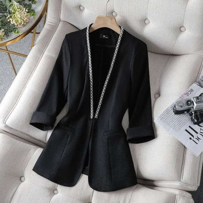 Dames Blazer Halve Mouwen Zomerjas Lichtgewicht - StudioMarella