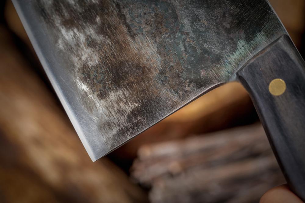 Handgesmeed Koksmes Carbon Staal 28 cm Hardheid HRC60 Veelzijdig Keukennes Duurzaam Scherp Mes voor Vlees Groente Vis