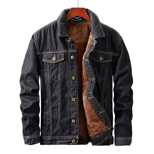 Heren Denim Jas Warm Met Sherpa Voering Stoer - StudioMarella