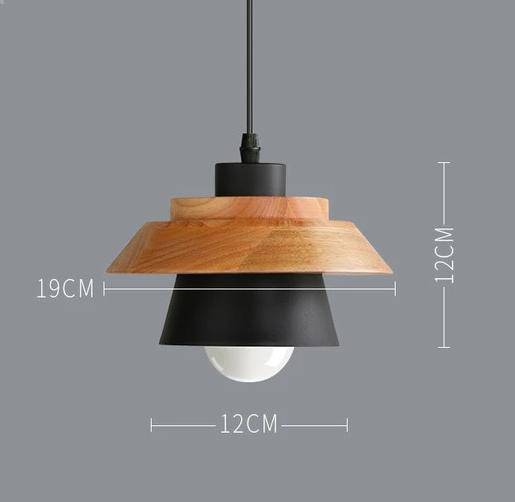Scandinavische Houten Metalen Hanglamp Nordic Design Gekleurde Aluminium Kegel Of Koepel Plafondlamp Met Verstelbaar Snoer