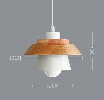 Scandinavische Houten Metalen Hanglamp Nordic Design Gekleurde Aluminium Kegel Of Koepel Plafondlamp Met Verstelbaar Snoer