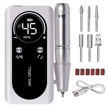 Professionele Elektrische Nagelvijl 45000 RPM Oplaadbaar — Stil & Draagbaar Manicure Apparaat