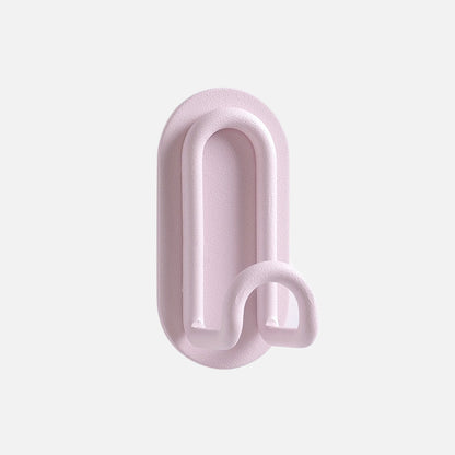 Wandhaak Zelfklevend Metaal Roze 7cm Dubbel Kapstok Haak Zonder Boren Badkamer Keuken Sleutelhaak Handdoekhaak