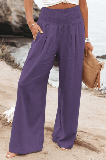 Palazzo Broek voor Vrouwen Elegante Comfortabele Zomerbroek