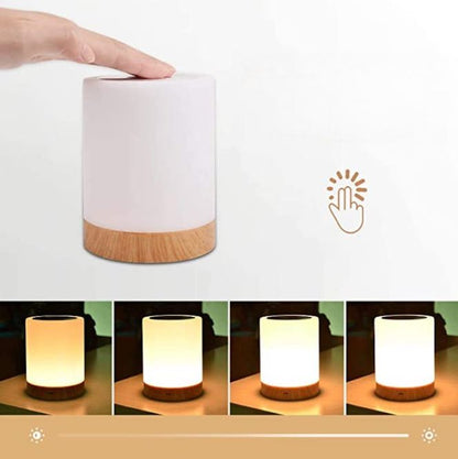 LED Dimbare Bedlamp met Touch-Bediening – Draadloos Oplaadbaar Nachtlampje met RGB Sfeerverlichting