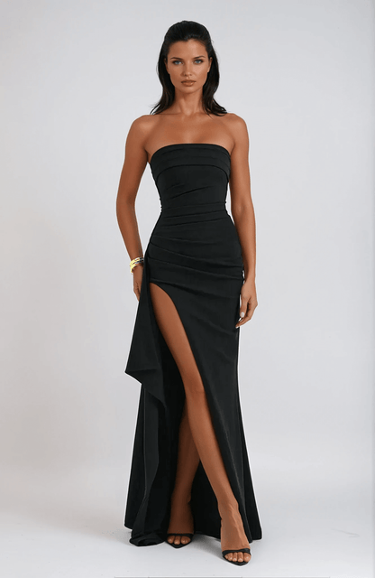 Elegante Jurk met Split en Stralende Pasvorm - StudioMarella