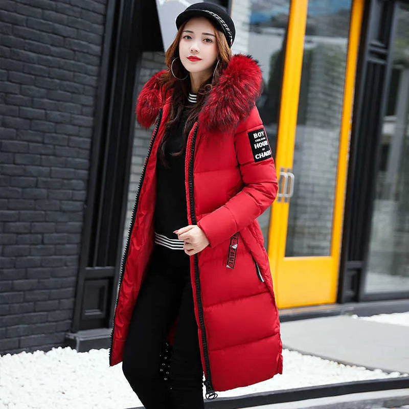 Dames Pufferjas Warm Imitatiebont Capuchon Winterjas