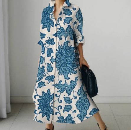 Vrouwelijke Zomerjurk Bloemenprint Jurk voor Dames