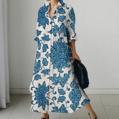 Vrouwelijke Zomerjurk Bloemenprint Jurk voor Dames