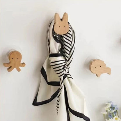 Wandhaken Hout Dieren Zelfklevend Kinderkamer Kapstokhaak Scandinavisch Design Kapstokhaakjes Muur Decoratie