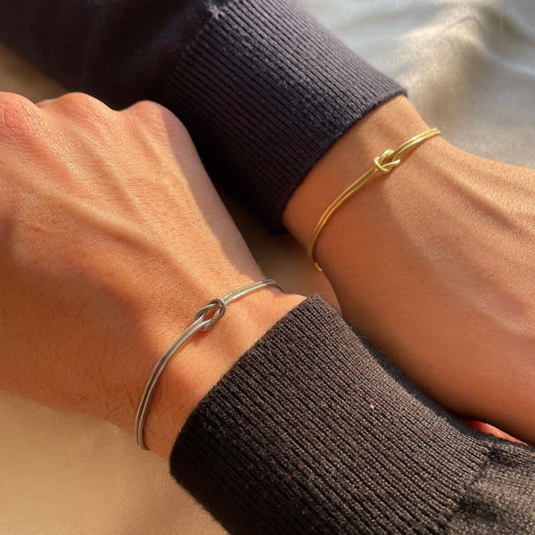 Liefdes Armband Simpele Knopen Zilver