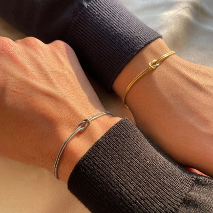 Liefdes Armband Simpele Knopen Zilver