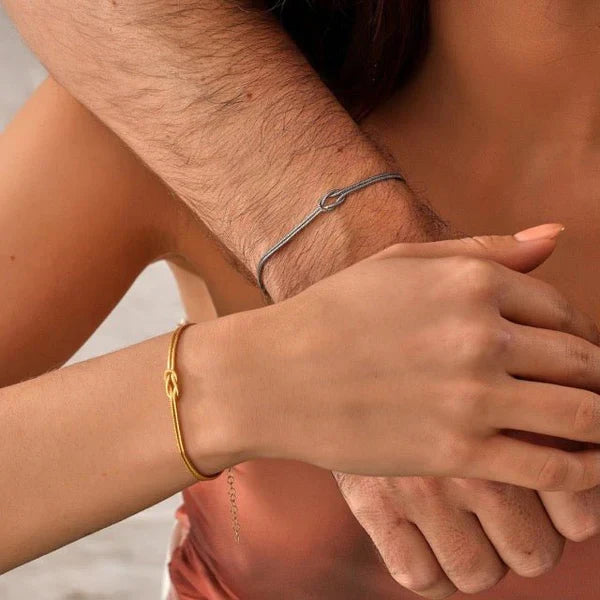 Liefdes Armband Simpele Knopen Zilver