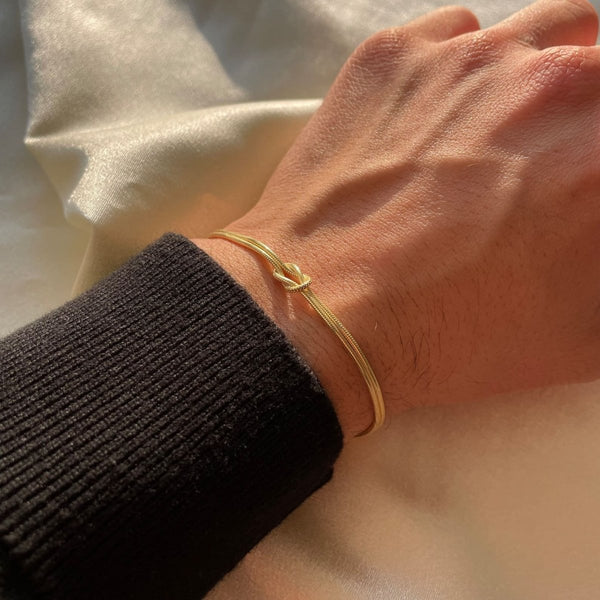 Liefdes Armband Simpele Knopen Zilver