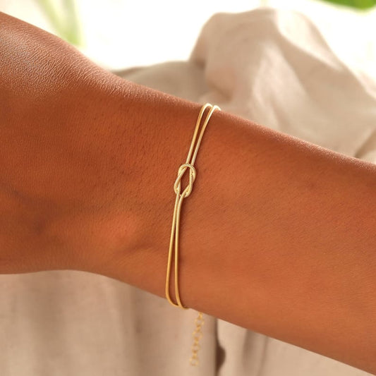 Liefdes Armband Simpele Knopen Zilver - StudioMarella
