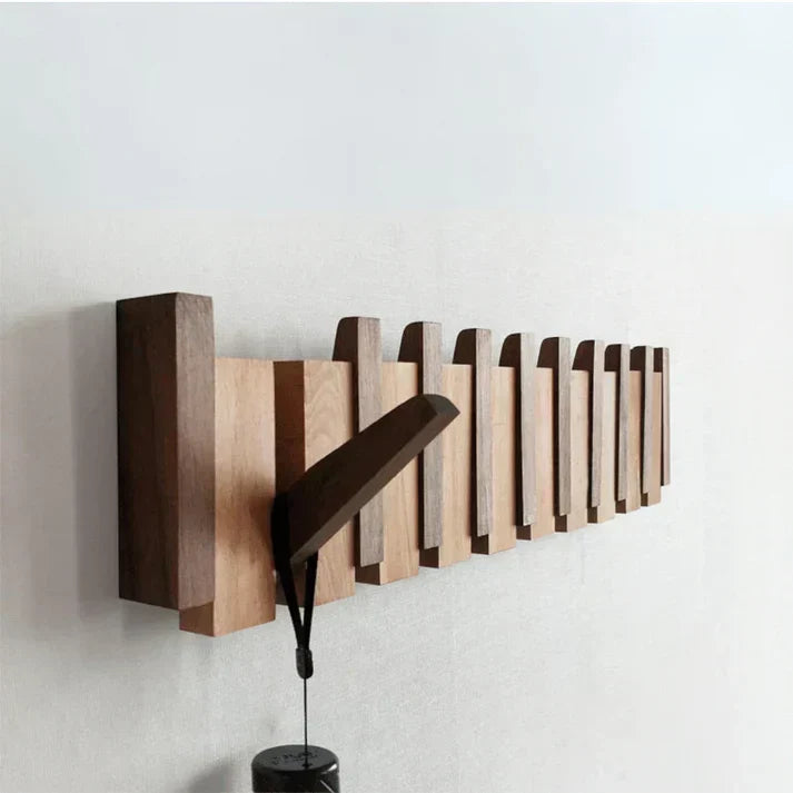 Decoratieve Wandkapstok Hout Piano-Design 4-8 Haken Hallway Organizer Scandinavisch Interieur Garderobe