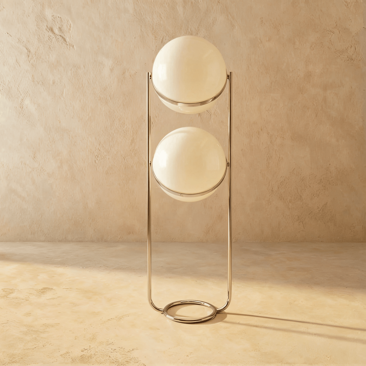 Rasu Minimalistische Staande Lamp Van Massief Staal Met Stabiele Voet