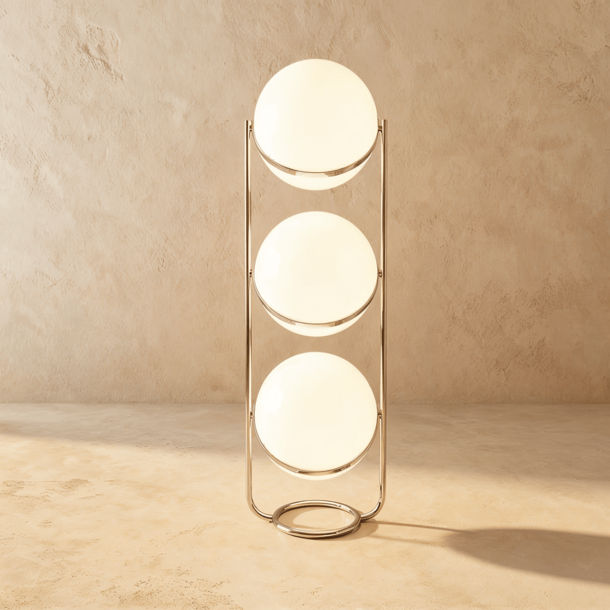 Rasu Minimalistische Staande Lamp Van Massief Staal Met Stabiele Voet