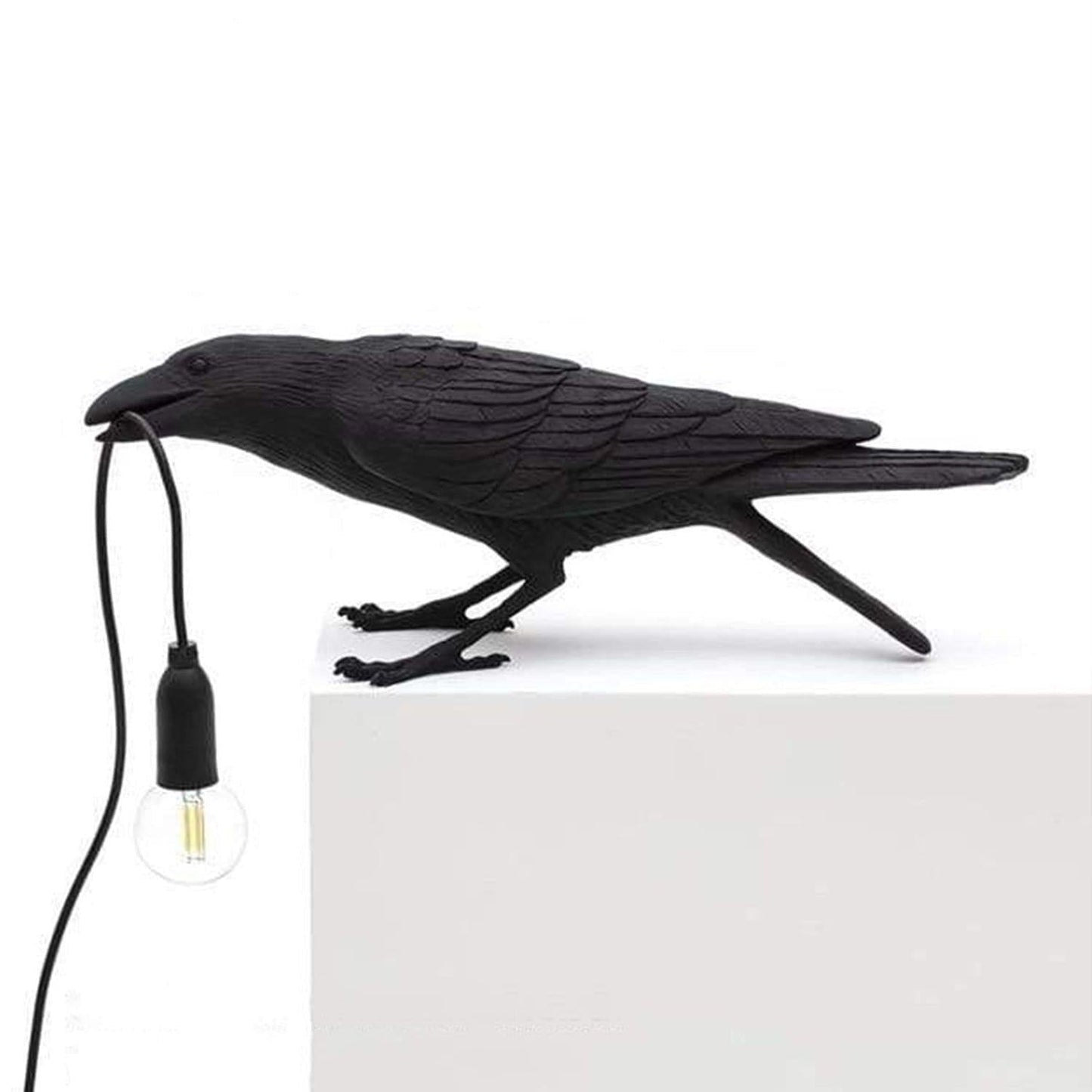 Raaf Tafellamp Silhouet Zwart Wit Decoratief LED Leeslamp Mystieke Sfeerverlichting Boekenkast Bureau