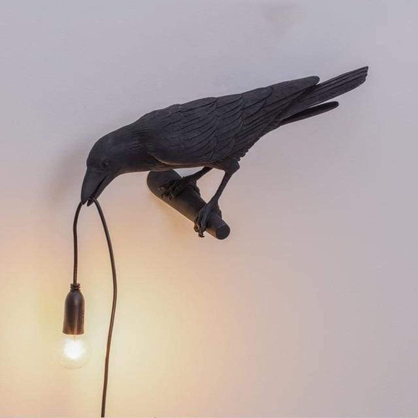 Raaf Tafellamp Silhouet Zwart Wit Decoratief LED Leeslamp Mystieke Sfeerverlichting Boekenkast Bureau