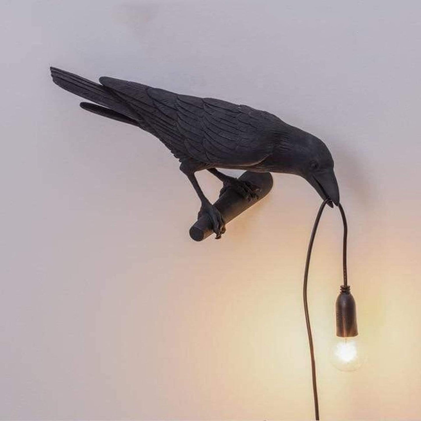 Raaf Tafellamp Silhouet Zwart Wit Decoratief LED Leeslamp Mystieke Sfeerverlichting Boekenkast Bureau