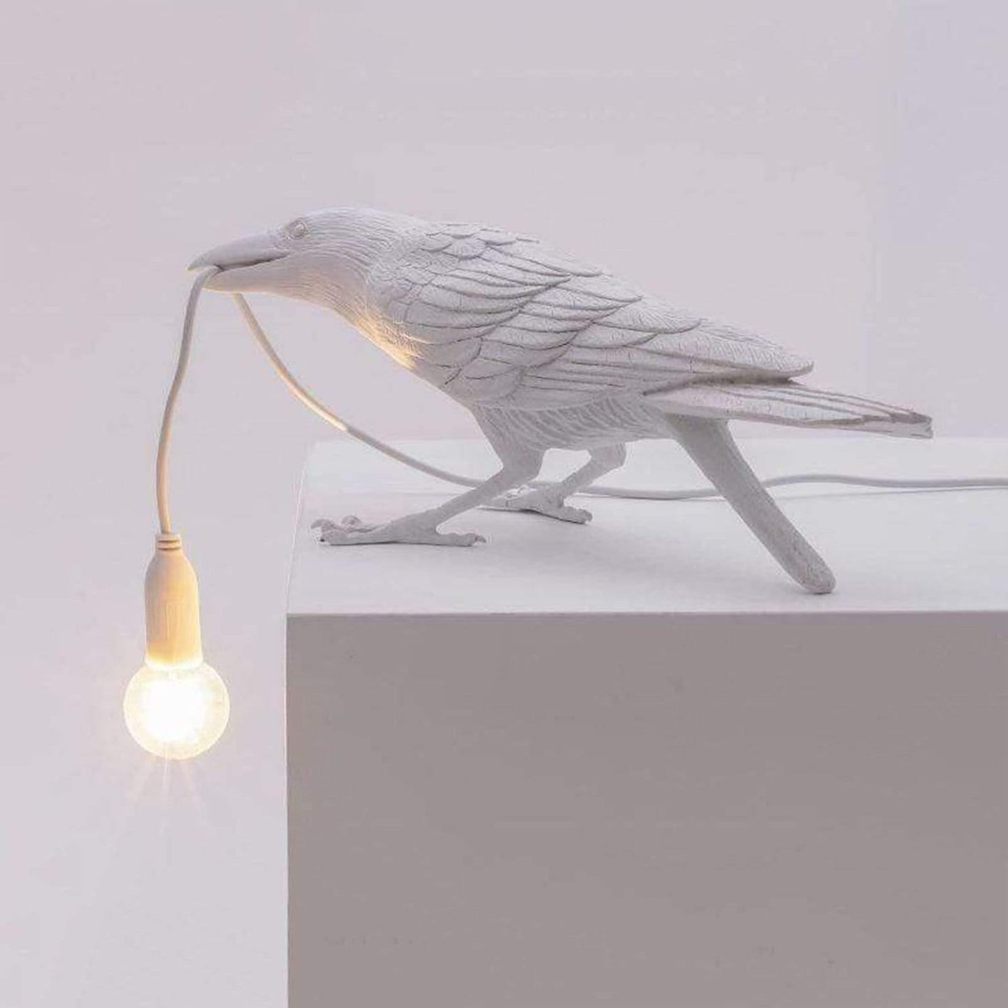 Raaf Tafellamp Silhouet Zwart Wit Decoratief LED Leeslamp Mystieke Sfeerverlichting Boekenkast Bureau