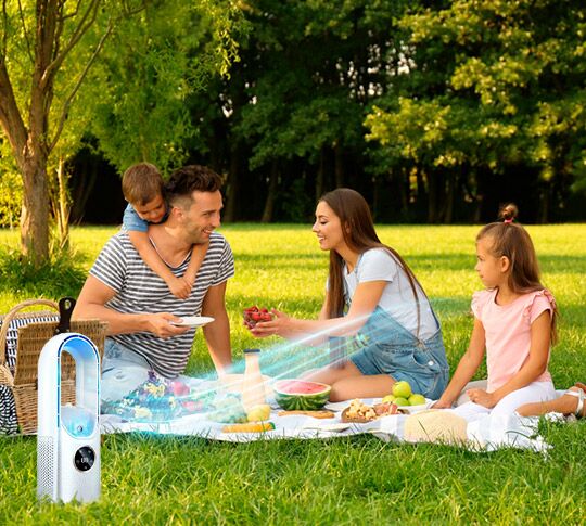 Draagbare Aircooler USB Mini Ventilator 6 Standen 100ml Slaapkamer Bureau Stil Energiezuinig Wieltjes Afstandsbediening