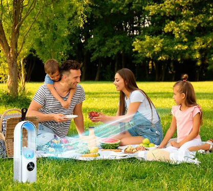 Draagbare Aircooler USB Mini Ventilator 6 Standen 100ml Slaapkamer Bureau Stil Energiezuinig Wieltjes Afstandsbediening
