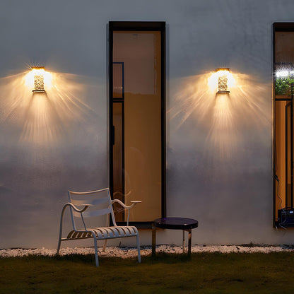 Buitenlamp LED Wandlamp Aluminium Glas Watergolf 16W Warm Wit Veranda Tuin Gevel Buitenverlichting IP43