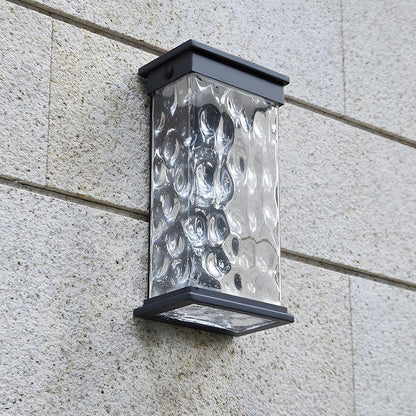 Buitenlamp LED Wandlamp Aluminium Glas Watergolf 16W Warm Wit Veranda Tuin Gevel Buitenverlichting IP43