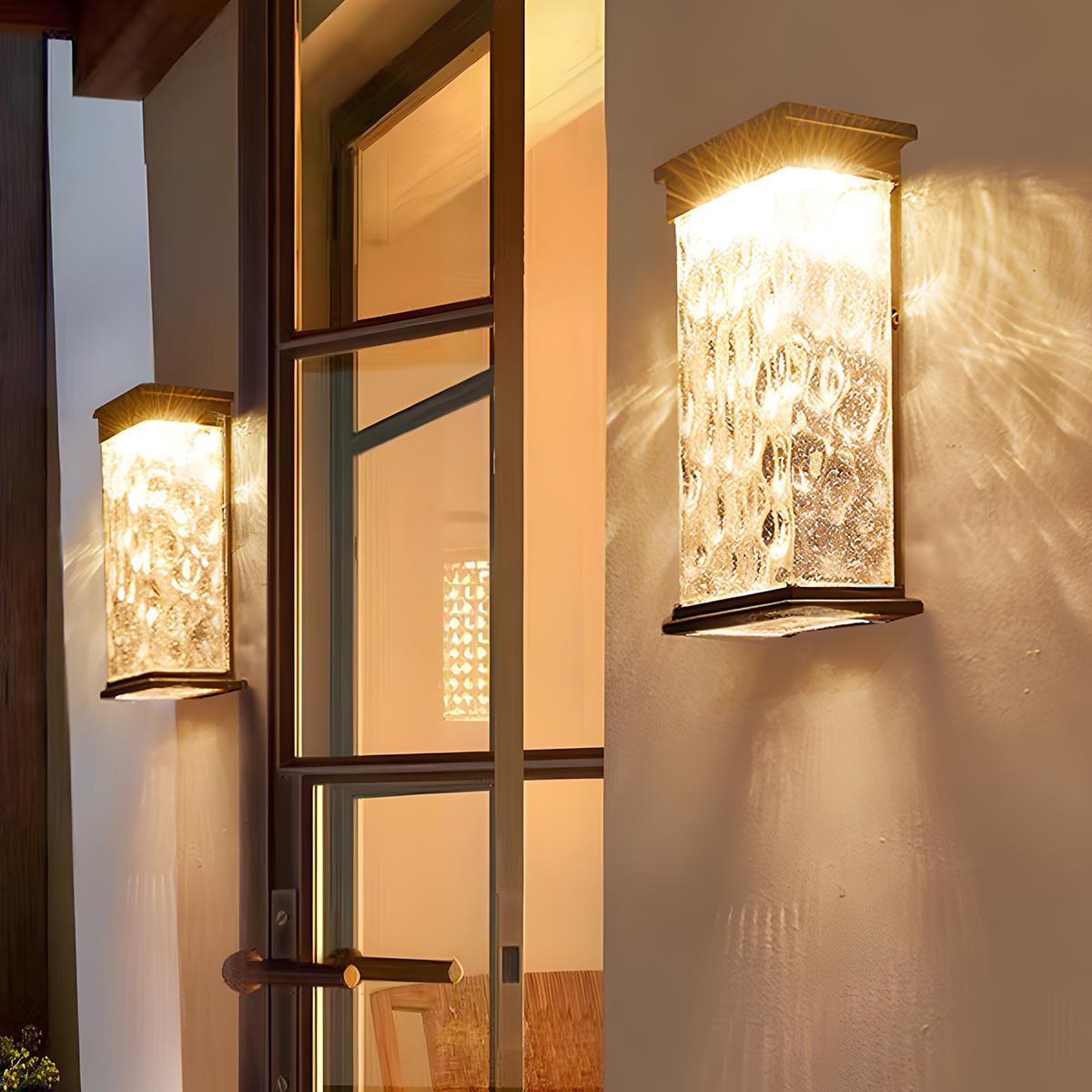 Buitenlamp LED Wandlamp Aluminium Glas Watergolf 16W Warm Wit Veranda Tuin Gevel Buitenverlichting IP43