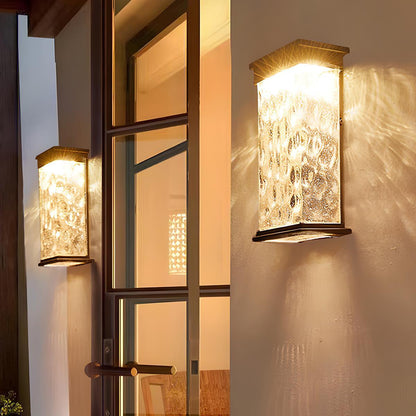Buitenlamp LED Wandlamp Aluminium Glas Watergolf 16W Warm Wit Veranda Tuin Gevel Buitenverlichting IP43