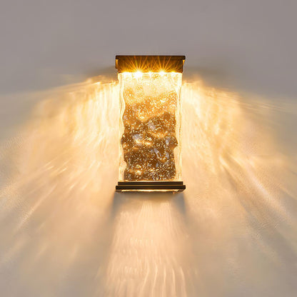 Buitenlamp LED Wandlamp Aluminium Glas Watergolf 16W Warm Wit Veranda Tuin Gevel Buitenverlichting IP43