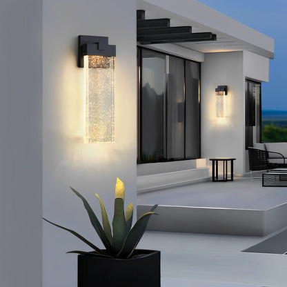 Buiten LED Wandlamp Kristal Aluminium Zwart 10W 18W 24W IP54 Gevel Voordeur Tuin Villa Buitenlamp Modern