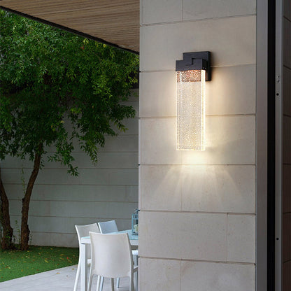 Buiten LED Wandlamp Kristal Aluminium Zwart 10W 18W 24W IP54 Gevel Voordeur Tuin Villa Buitenlamp Modern