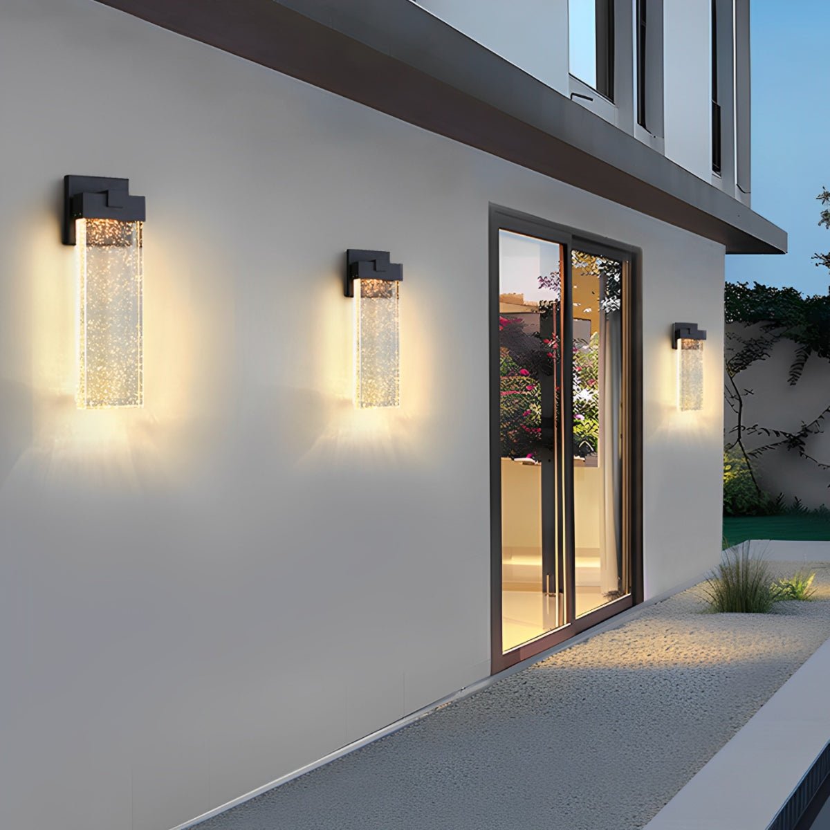 Buiten LED Wandlamp Kristal Aluminium Zwart 10W 18W 24W IP54 Gevel Voordeur Tuin Villa Buitenlamp Modern