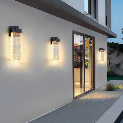 Buiten LED Wandlamp Kristal Aluminium Zwart 10W 18W 24W IP54 Gevel Voordeur Tuin Villa Buitenlamp Modern