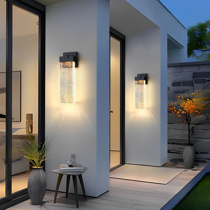Buiten LED Wandlamp Kristal Aluminium Zwart 10W 18W 24W IP54 Gevel Voordeur Tuin Villa Buitenlamp Modern