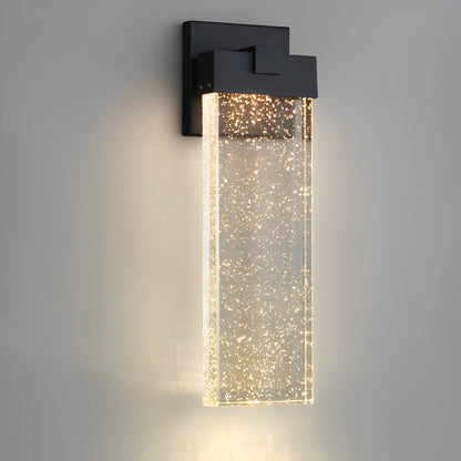 Buiten LED Wandlamp Kristal Aluminium Zwart 10W 18W 24W IP54 Gevel Voordeur Tuin Villa Buitenlamp Modern