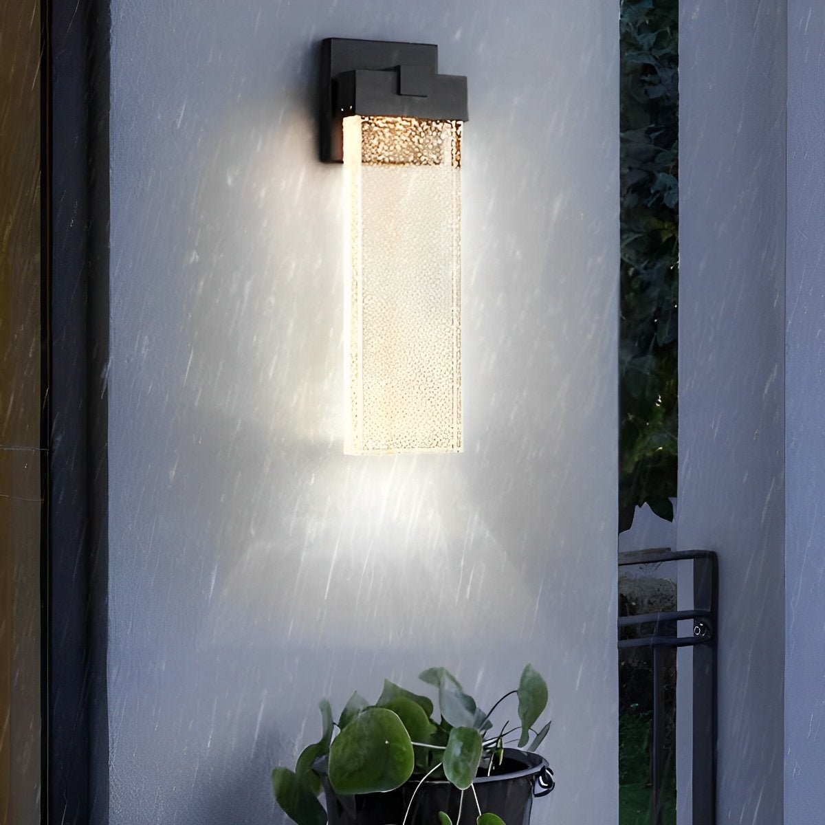 Buiten LED Wandlamp Kristal Aluminium Zwart 10W 18W 24W IP54 Gevel Voordeur Tuin Villa Buitenlamp Modern