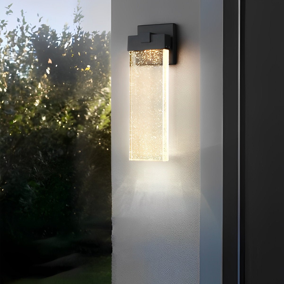 Buiten LED Wandlamp Kristal Aluminium Zwart 10W 18W 24W IP54 Gevel Voordeur Tuin Villa Buitenlamp Modern