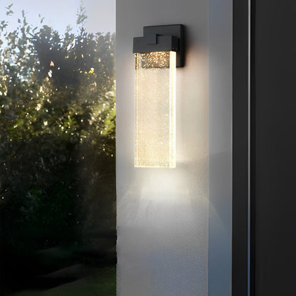 Buiten LED Wandlamp Kristal Aluminium Zwart 10W 18W 24W IP54 Gevel Voordeur Tuin Villa Buitenlamp Modern