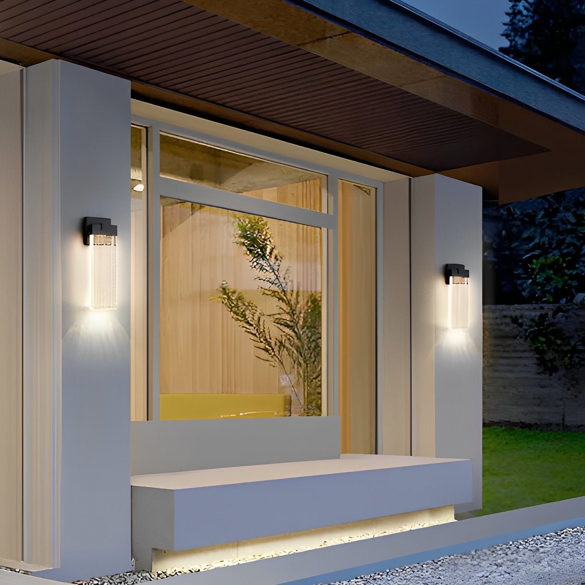 Buiten LED Wandlamp Kristal Aluminium Zwart 10W 18W 24W IP54 Gevel Voordeur Tuin Villa Buitenlamp Modern
