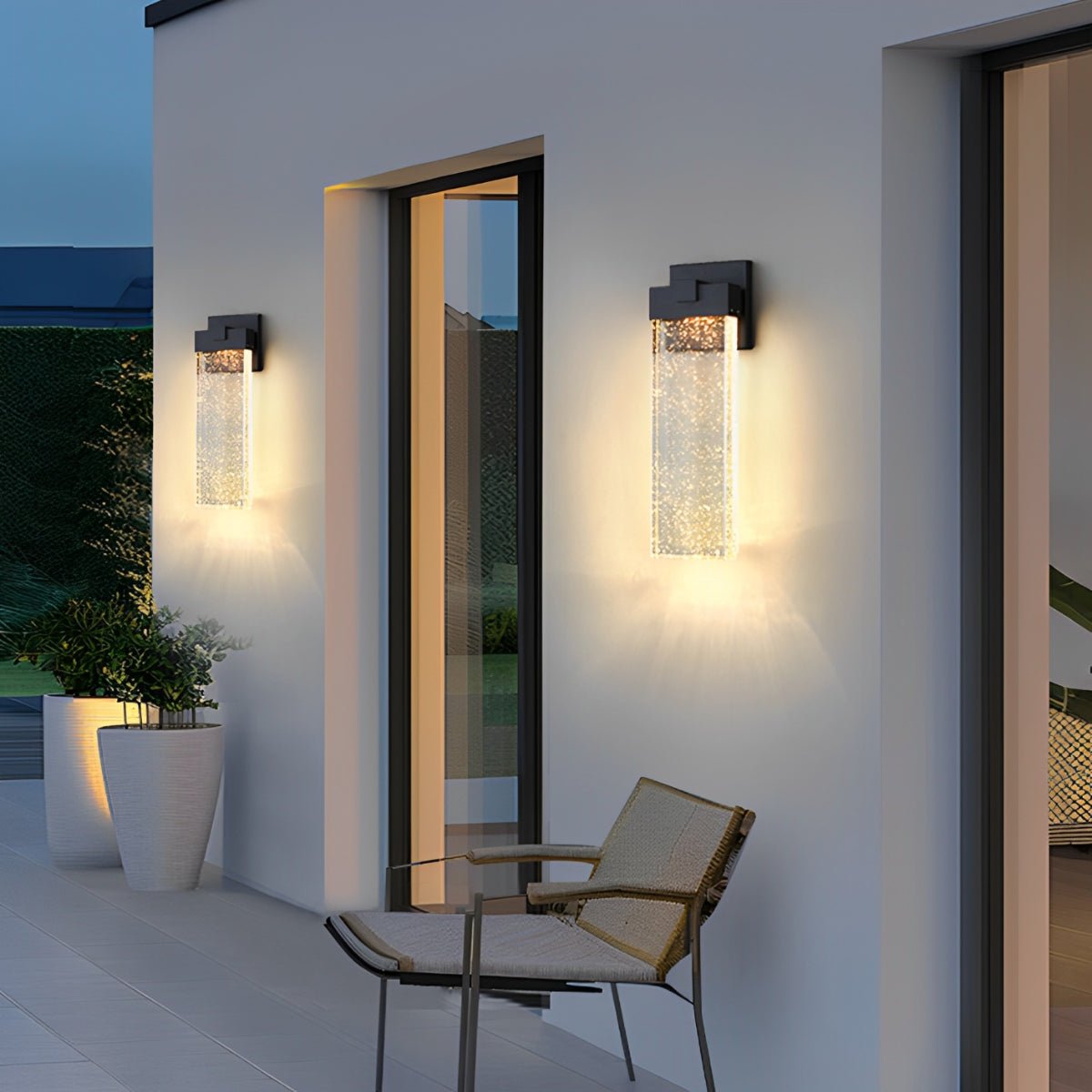 Buiten LED Wandlamp Kristal Aluminium Zwart 10W 18W 24W IP54 Gevel Voordeur Tuin Villa Buitenlamp Modern