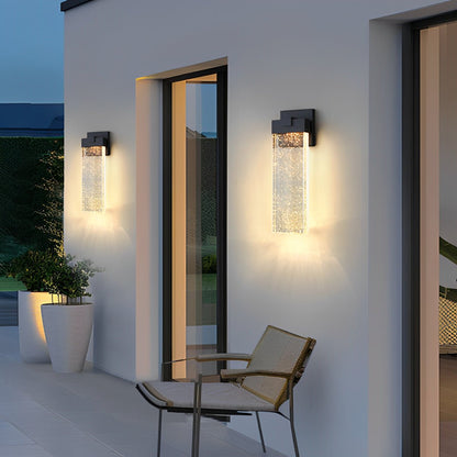 Buiten LED Wandlamp Kristal Aluminium Zwart 10W 18W 24W IP54 Gevel Voordeur Tuin Villa Buitenlamp Modern