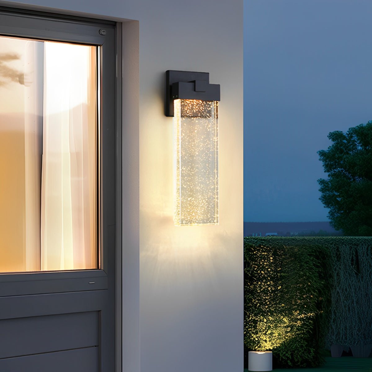 Buiten LED Wandlamp Kristal Aluminium Zwart 10W 18W 24W IP54 Gevel Voordeur Tuin Villa Buitenlamp Modern