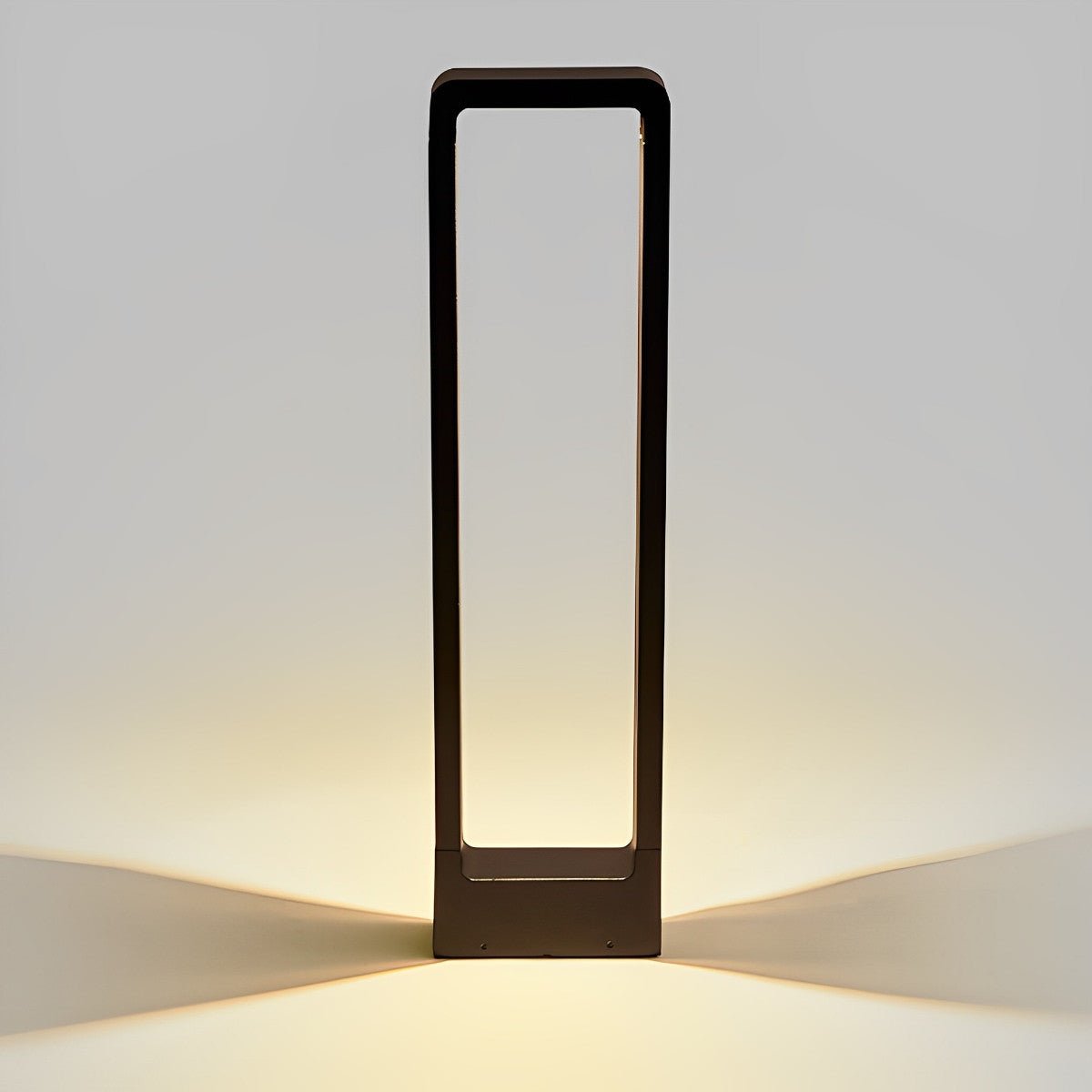 Sokkellamp LED 10W Zwart Aluminium Tuin Oprijlaan Pad IP65 Staande Buitenlamp Rechthoek Warmwit 3000K Gazonlamp Tuinverlichting