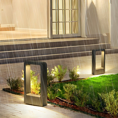 Sokkellamp LED 10W Zwart Aluminium Tuin Oprijlaan Pad IP65 Staande Buitenlamp Rechthoek Warmwit 3000K Gazonlamp Tuinverlichting