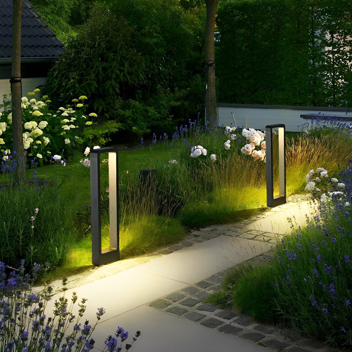 Sokkellamp LED 10W Zwart Aluminium Tuin Oprijlaan Pad IP65 Staande Buitenlamp Rechthoek Warmwit 3000K Gazonlamp Tuinverlichting
