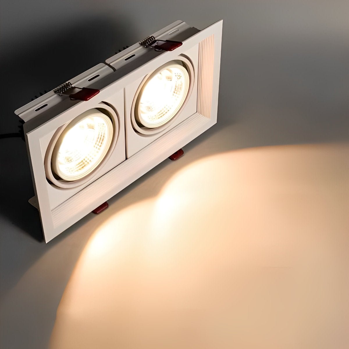 Inbouwspot Dubbel LED Aluminium Wit 24W Plafond Woonkamer Keuken Winkel Verstelbaar Downlight Inbouw Armatuur Modern